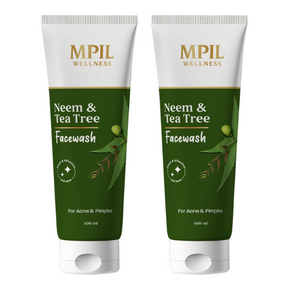 MPIL Neem & Tea Tree Facewash - Pack of 2 (100ml each)