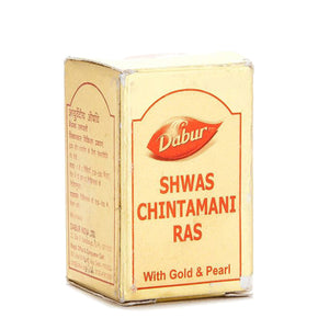 Dabur Shwas Chintamani Ras Tablet (Gold & Pearl) - 30 Tabs